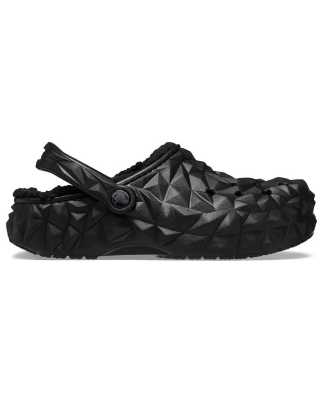 CROCSTM Black (Wmns) Classic Clog Lined Geometric Shoes