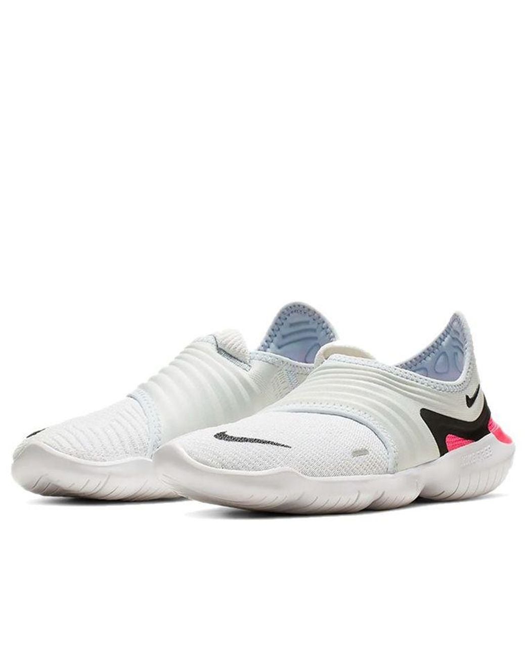 Nike White (Wmns) Free Rn Flyknit 3.0 'Half'