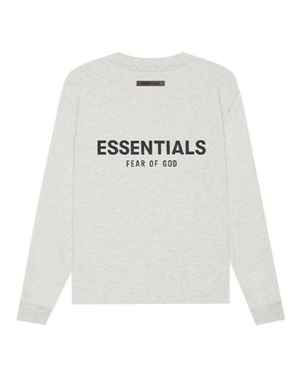Fear Of God White Ss21 Long Sleeve T-Shirt 'Light Heather Oatmeal' for men