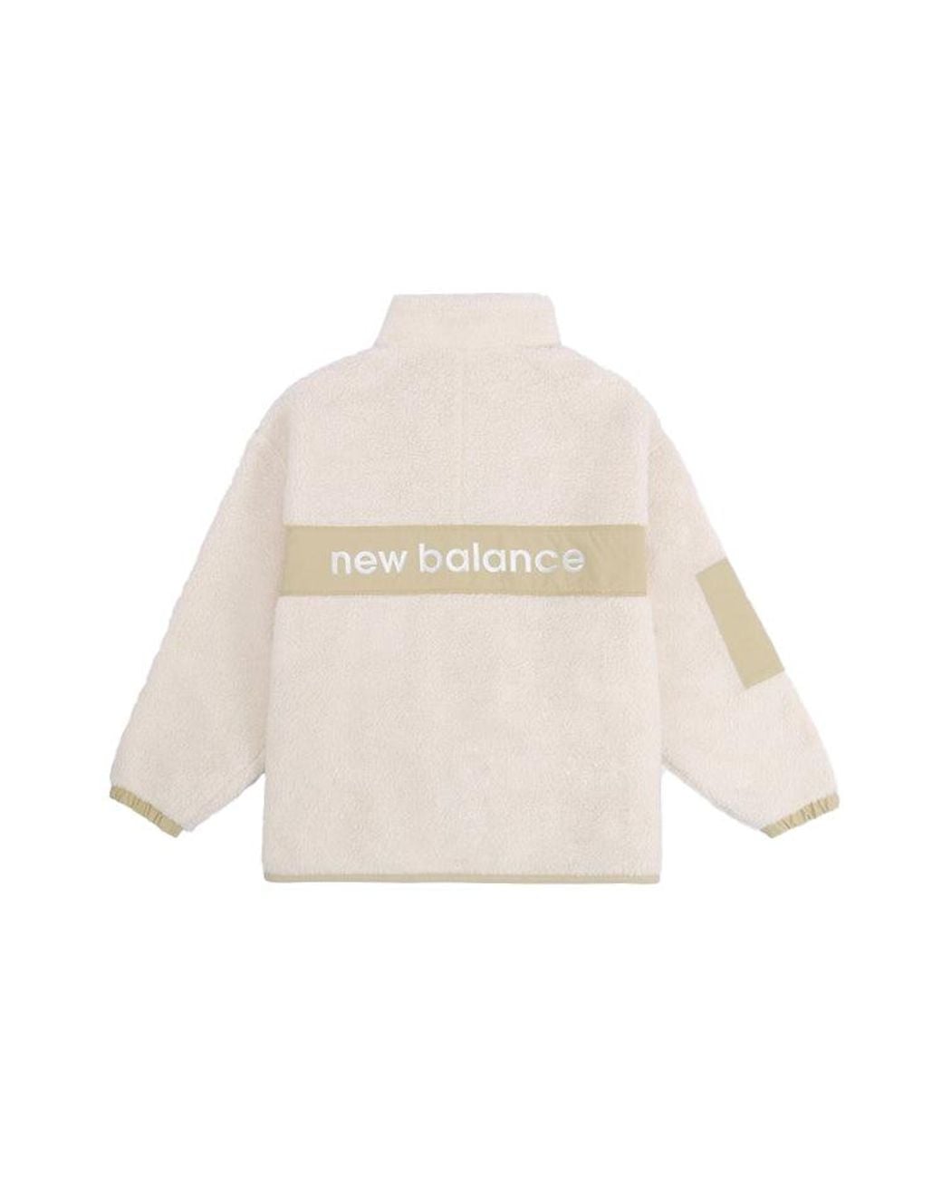 New Balance Natural (Wmns) Splicing Retro Stand Collar Knit Lamb's Wool Short Jacket
