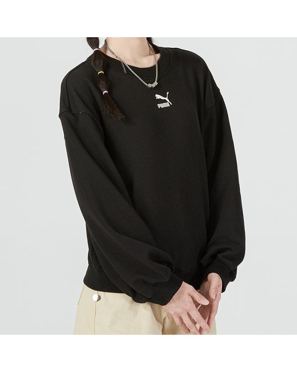 PUMA Black (Wmns) Graphic Sweatshirt