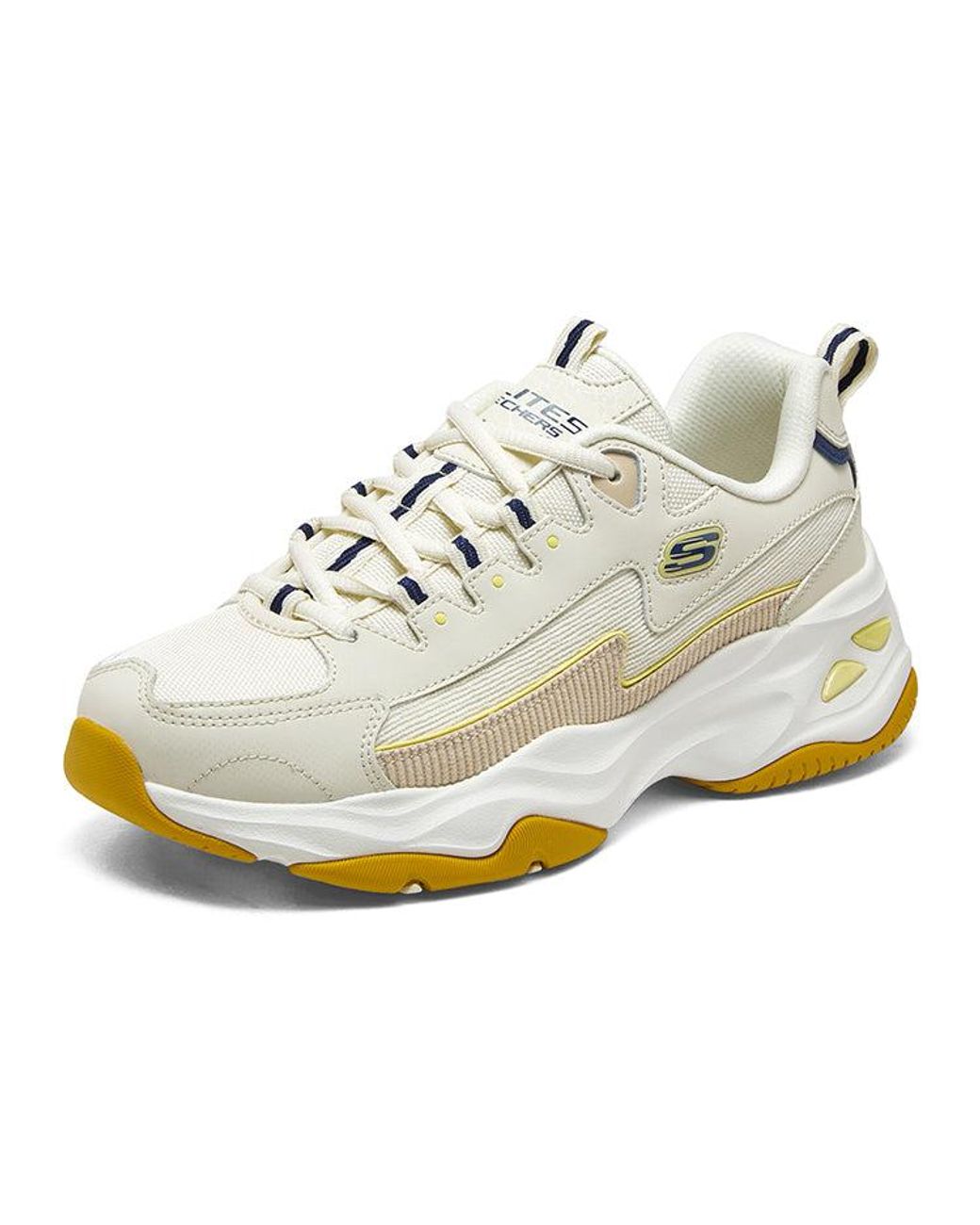 Skechers White D'Lites 4.0 Shoes for men