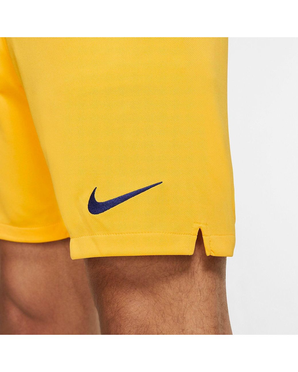 Nike Yellow 2019-2020 Barcelona Away Football Shorts for men