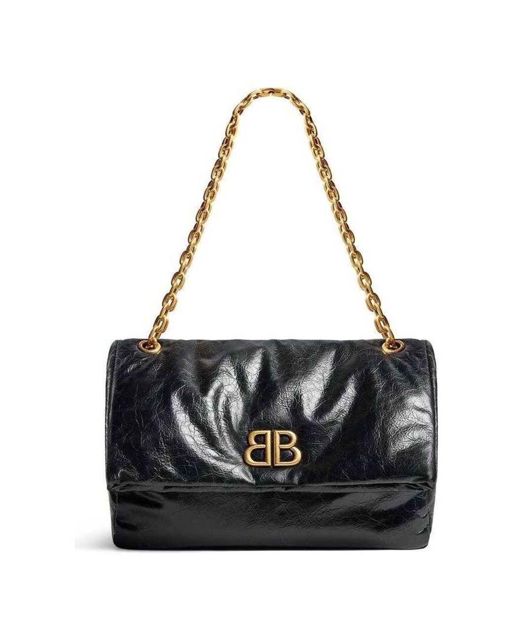 Balenciaga Black (Wmns) Monaco Medium Chain Bag