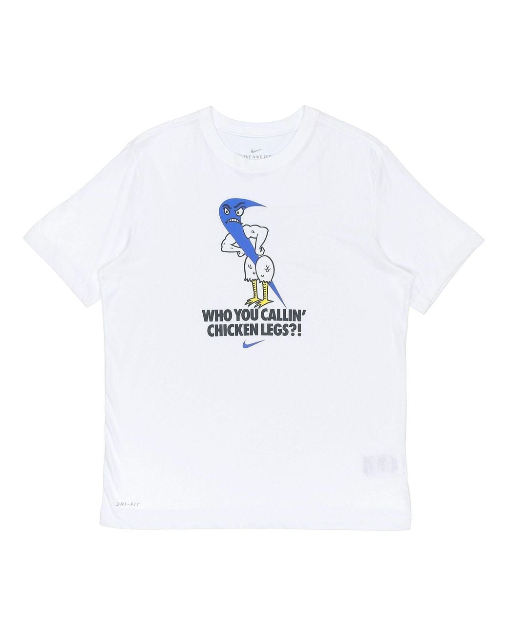 Nike White Dri-Fit Logo Printing Quick-Dry Sports for men