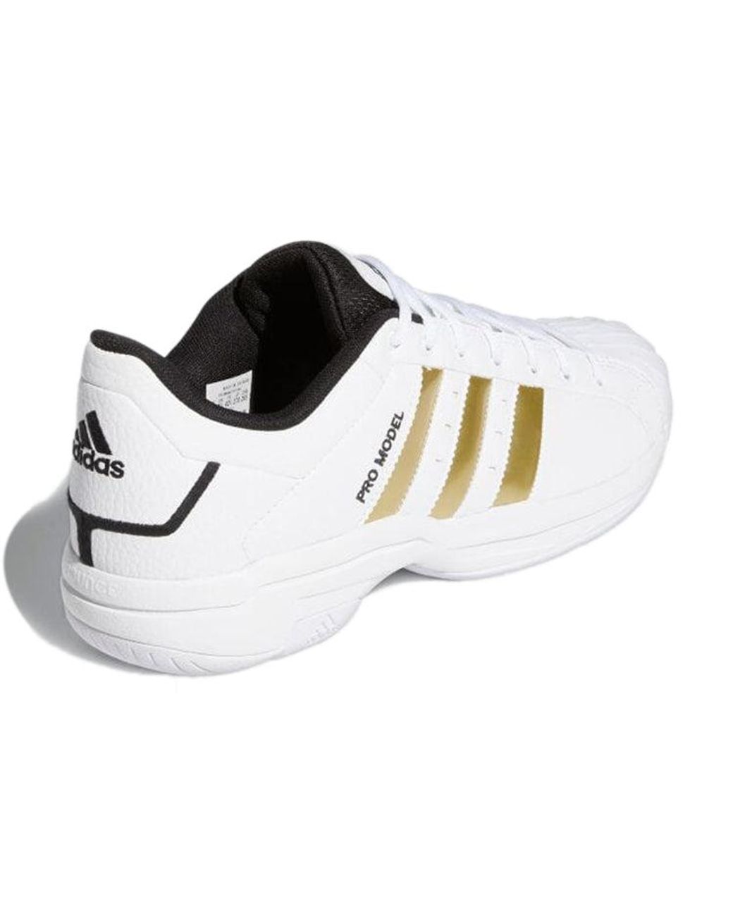 Adidas White Pro Model 2G Low Metallic' for men