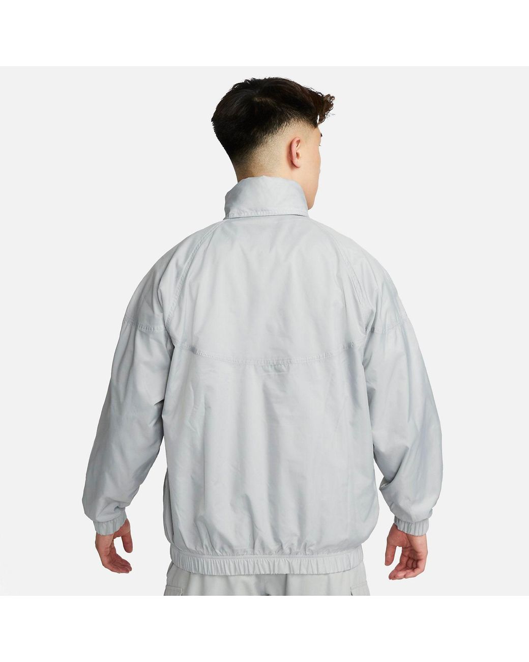 Nike Gray Windrunner Woven Anorak Jacket for men