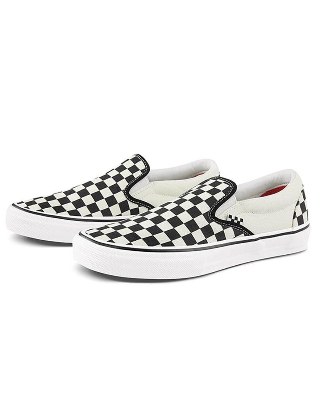 Vans White Skate Slip-On 'Checkerboard for men
