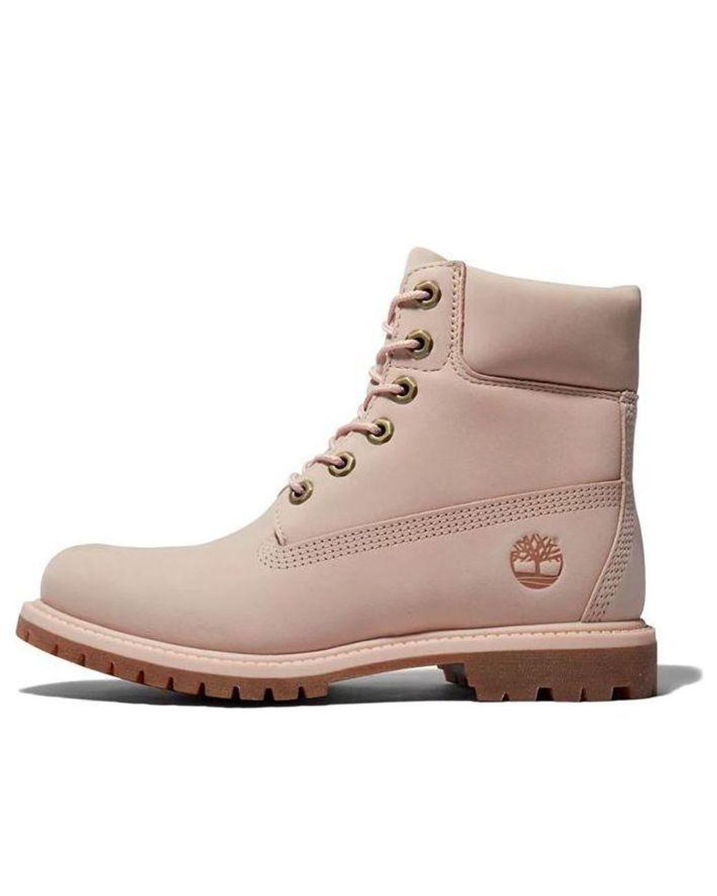 Timberland Brown (Wmns) Premium 6 Inch Waterproof Boots 'Light Nubuck'