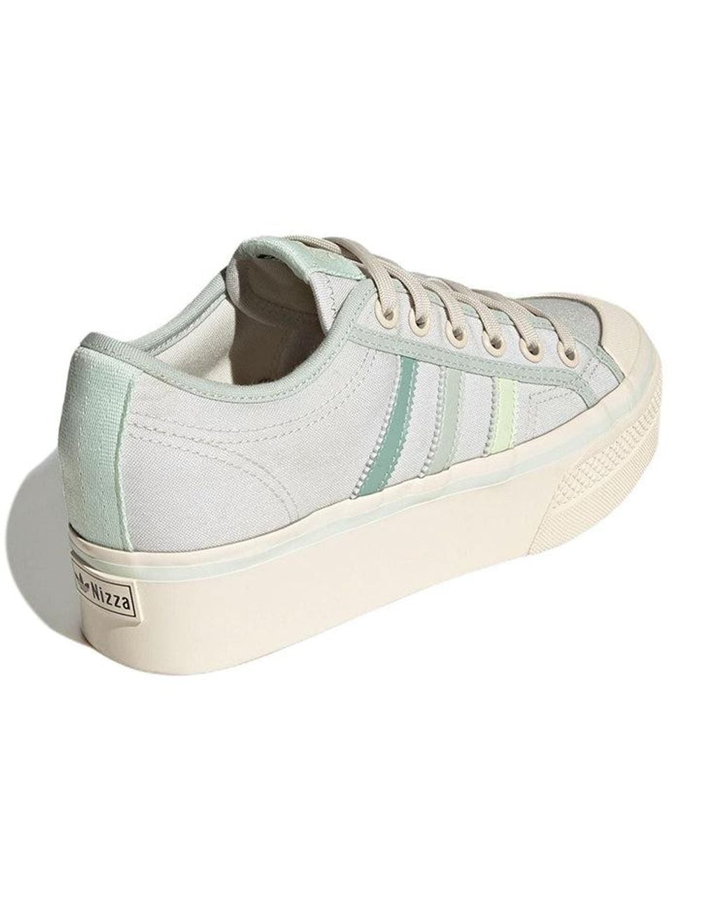 Adidas White Nizza Platform