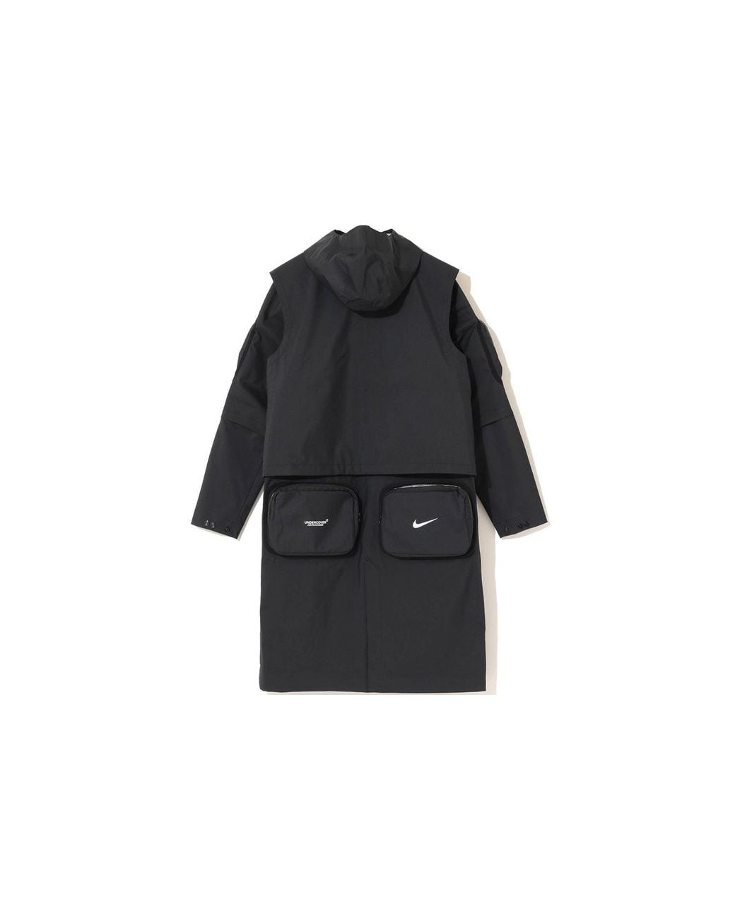Nike Black Multifunction Detachable Waterproof Hooded Coat Asia Sizing for men