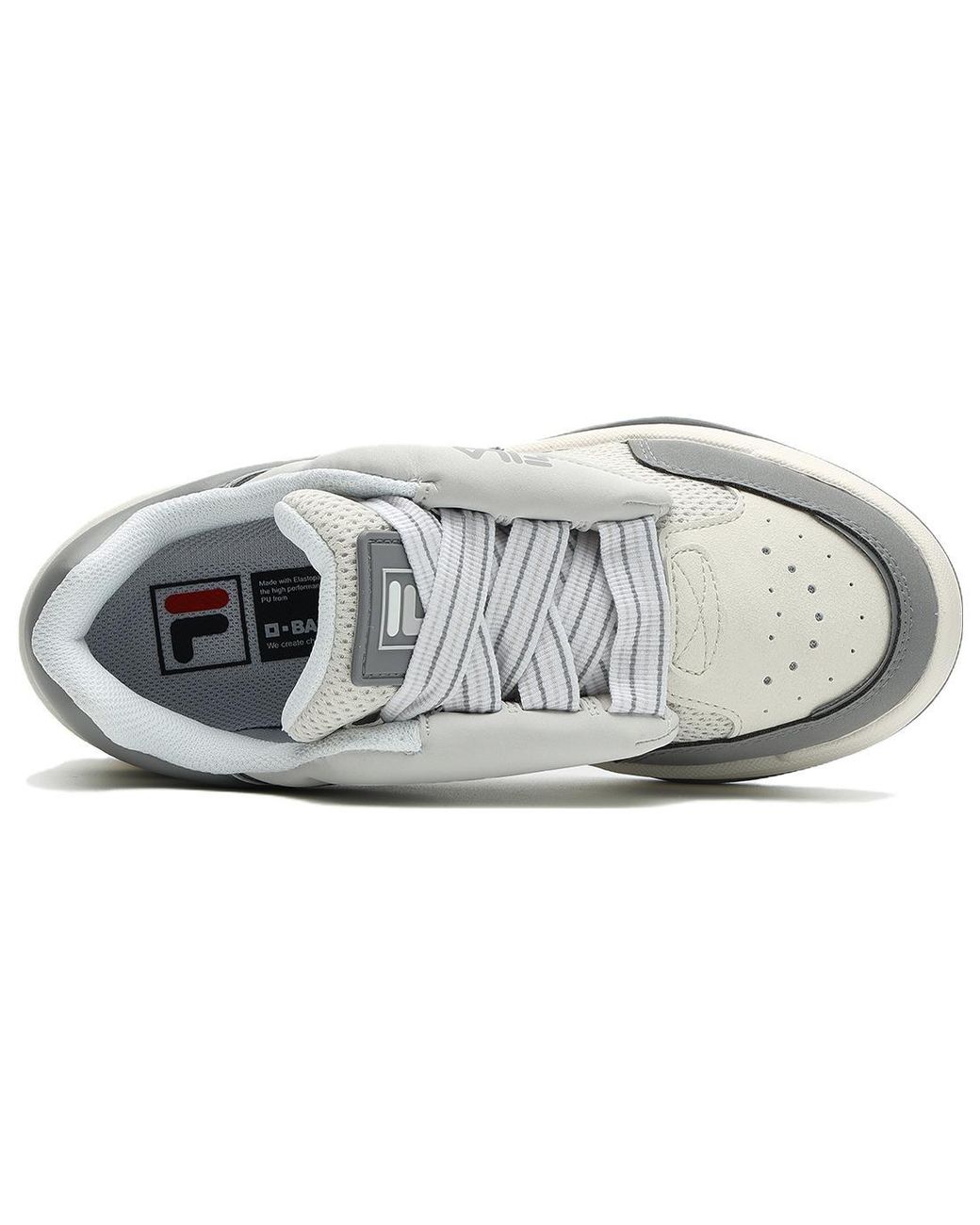 Fila White Mix Low Skate Shoes 'Cream' for men