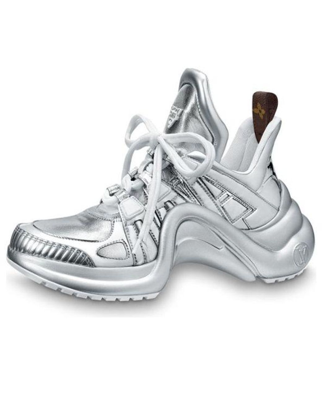 AUTHENTIC Louis Vuitton Metallic Calfskin LV Archlight Sneakers