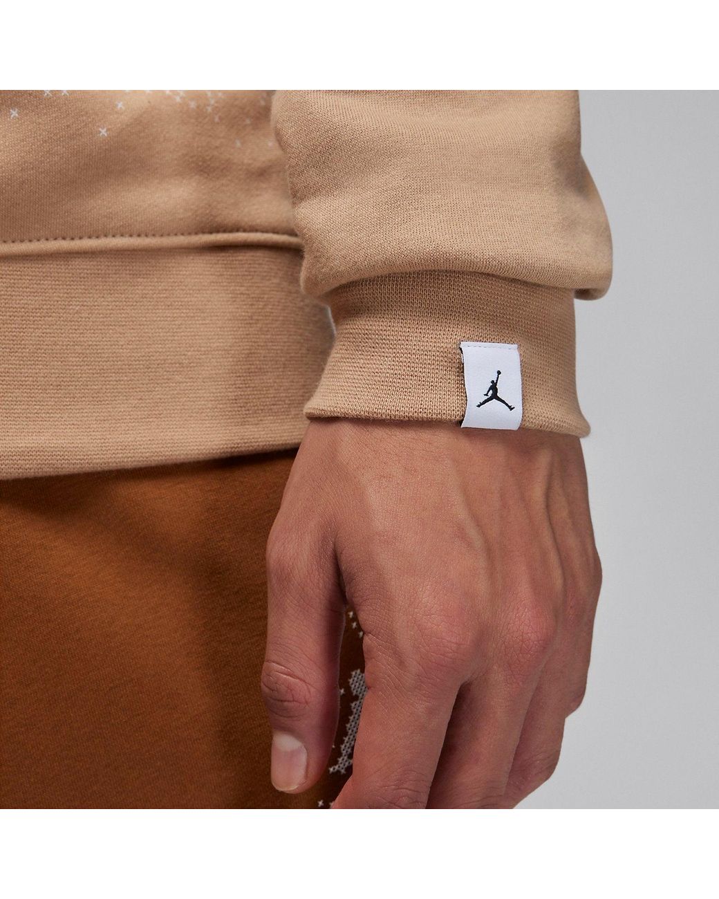 Nike Brown Essentials Holiday Fleece Crew 'Hemp' for men