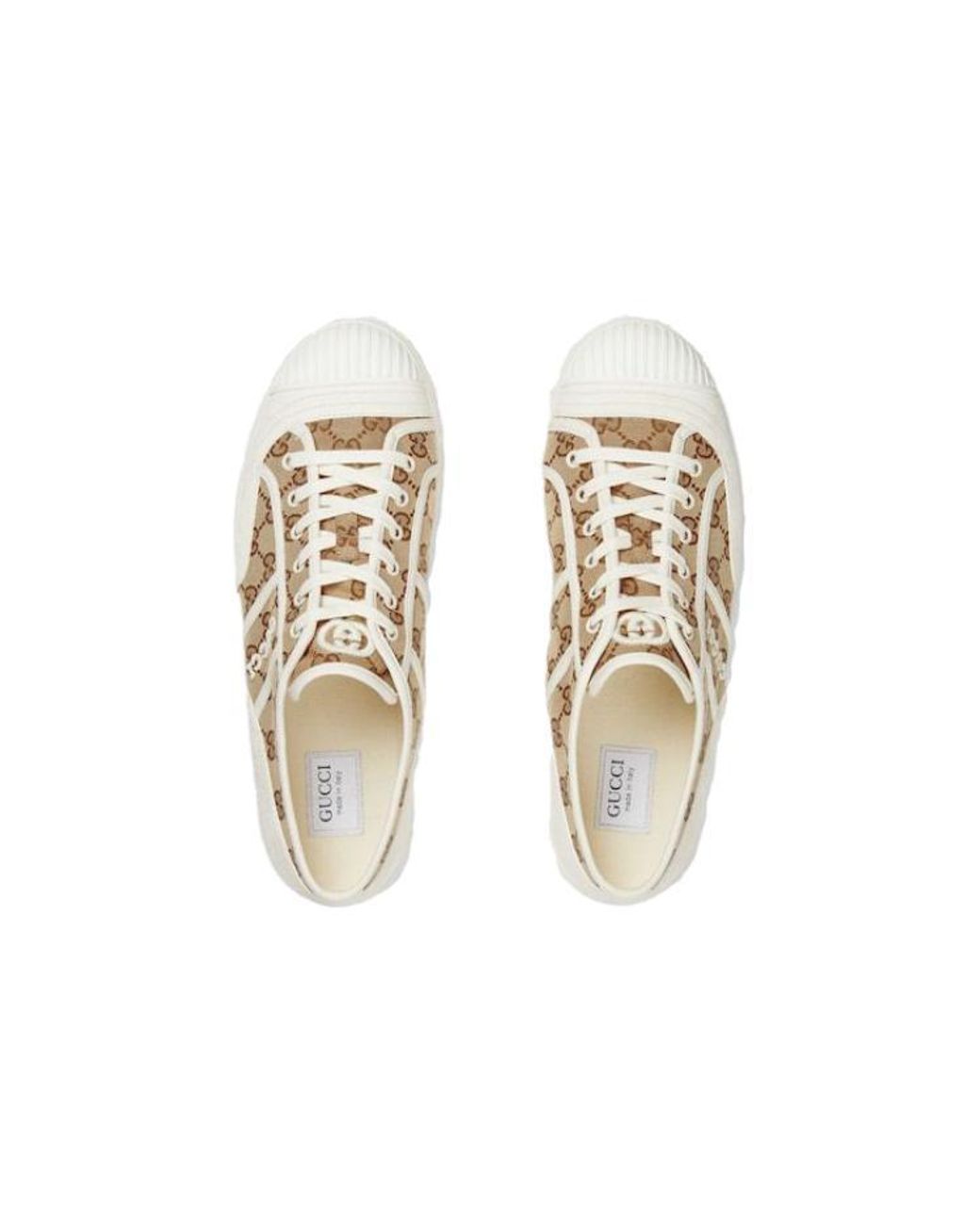 Gucci Natural Gg Canvas Trainer Ebony' for men