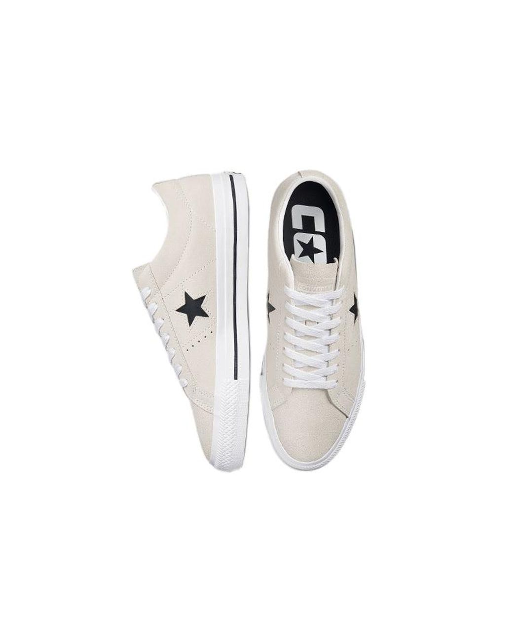 Converse White One Star Pro Suede Low 'Egret' for men