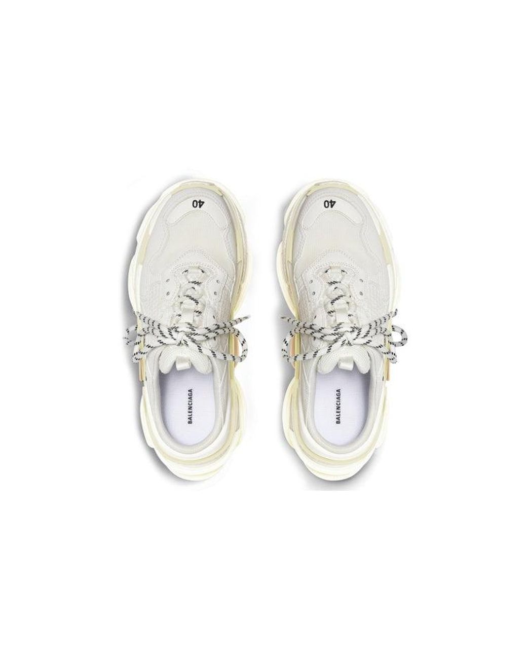 Balenciaga White Triple S Mules Double Foam And Mesh' for men
