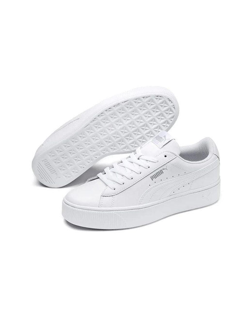 PUMA White (Wmns) Vikky Stacked L