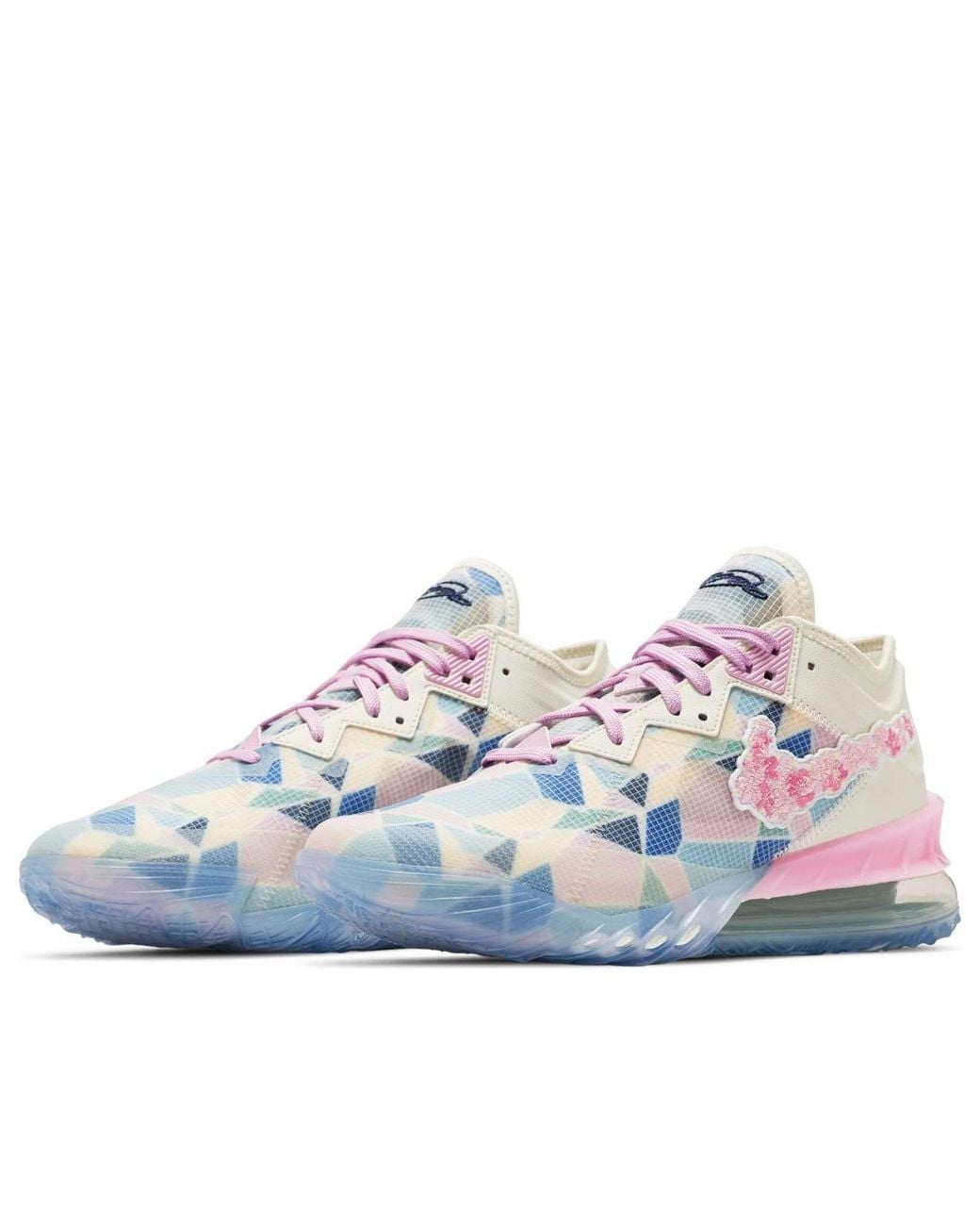 Nike Blue X Atmos Lebron 18 Low 'Sakura' for men