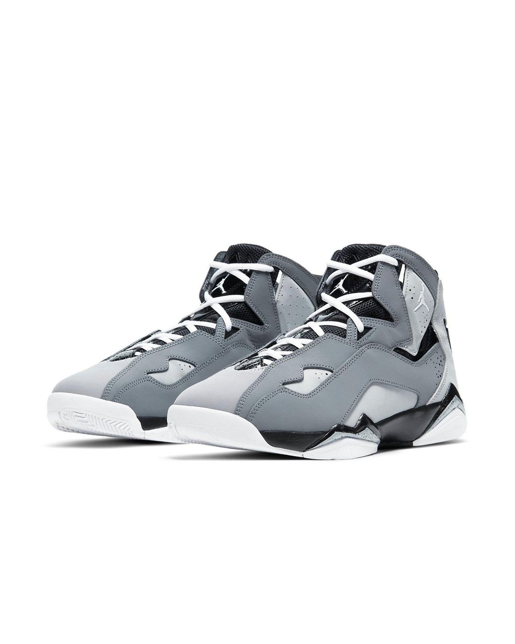 grey true flight jordans