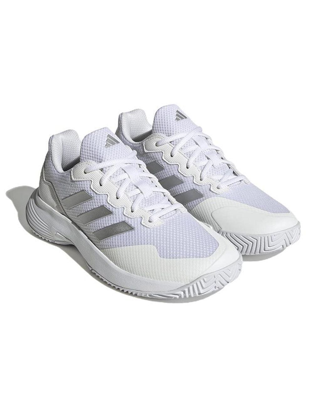 Adidas White (Wmns) Gamecourt 2.0 Metallic'