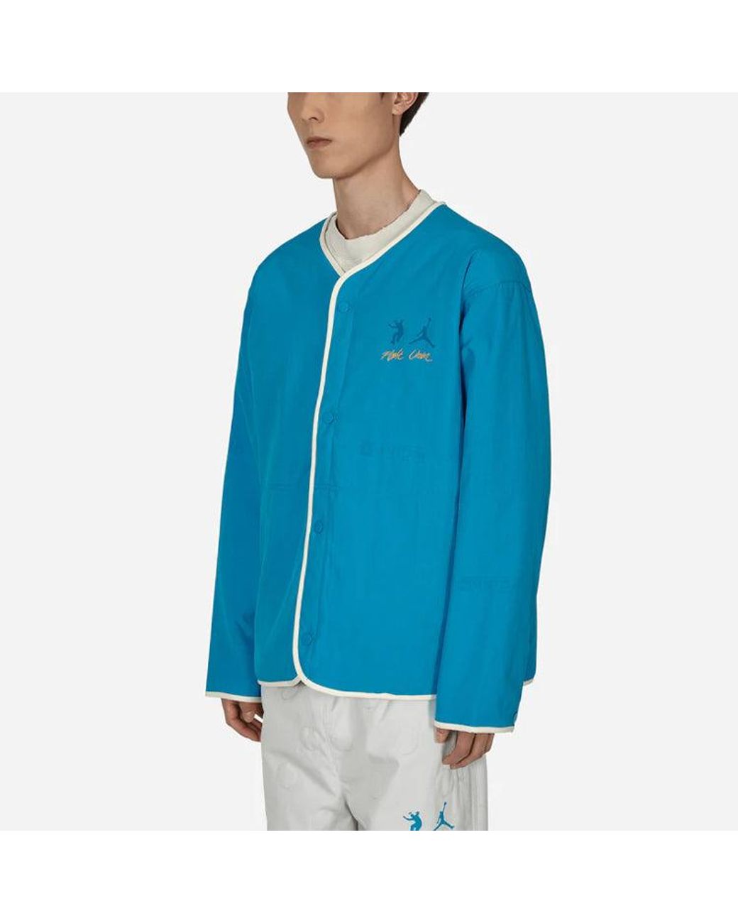 Nike Blue X Union Crossover Solid Color Printing Logo Reversible Long Sleeves Jacket Us Edition for men