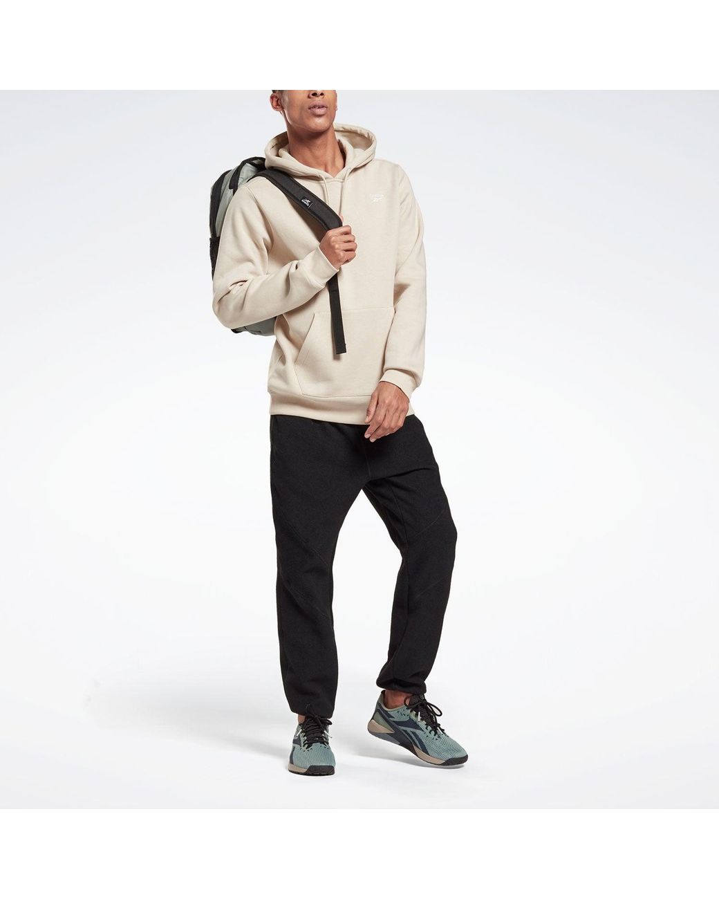 Reebok White Fleece Hoodie for men