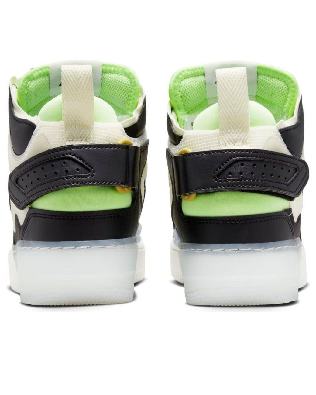 Nike Black Air Force 1 Mid React Neon' for men