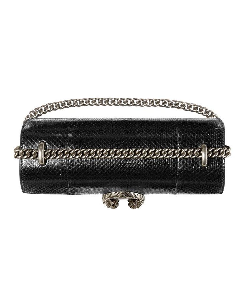 Gucci Black (Wmns) Dionysus Leather Single Shoulder Bag Medium