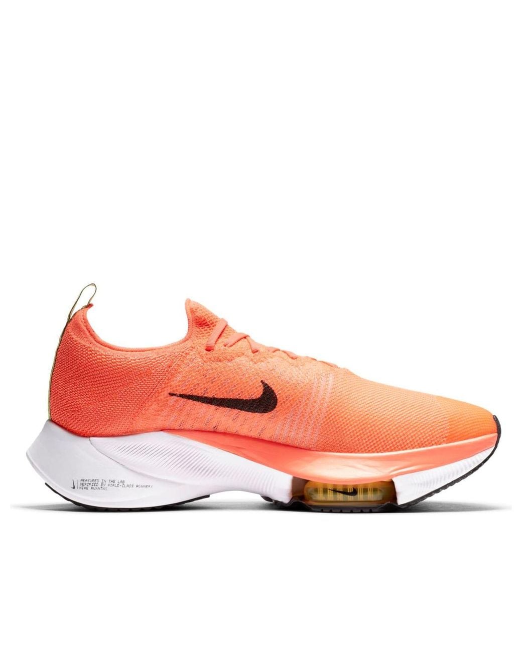 Nike Pink Air Zoom Tempo Next% Flyknit 'Bright Mango' for men