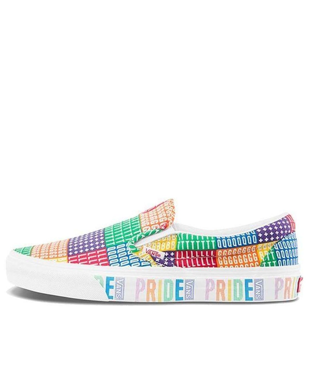 Vans White Classic Slip-On 'Pride' for men