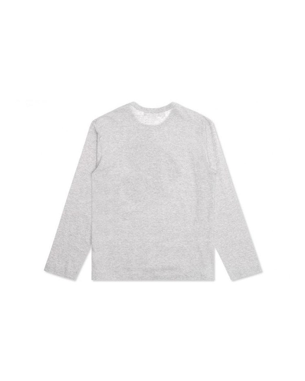 COMME DES GARÇONS PLAY White Side Heart Long Sleeves Tee for men