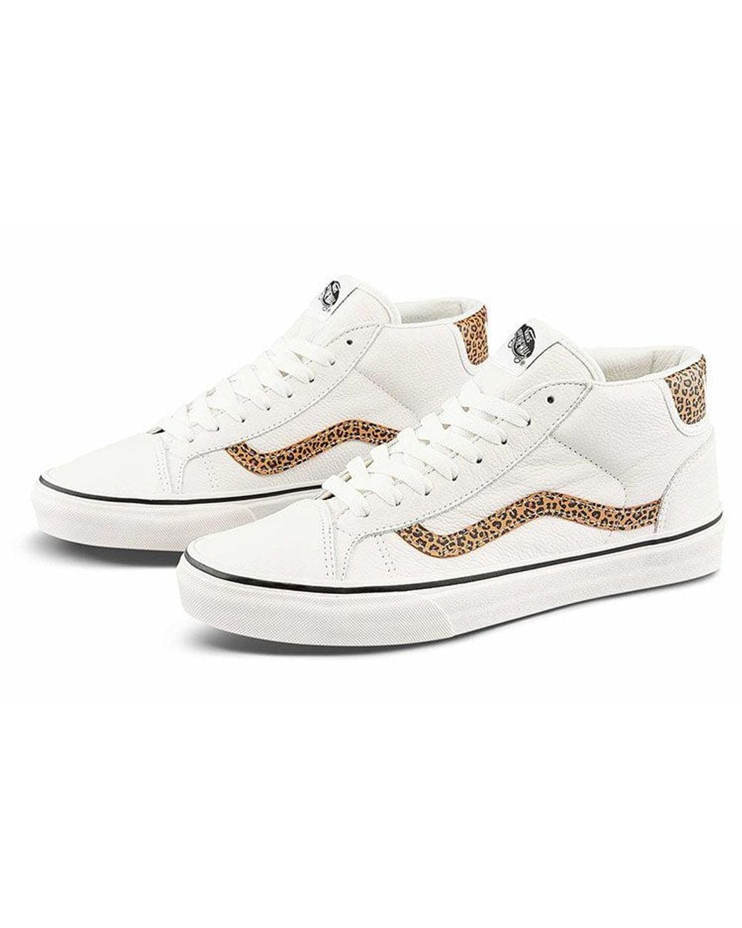 Vans White General Mid Skool Skate Shoes for men