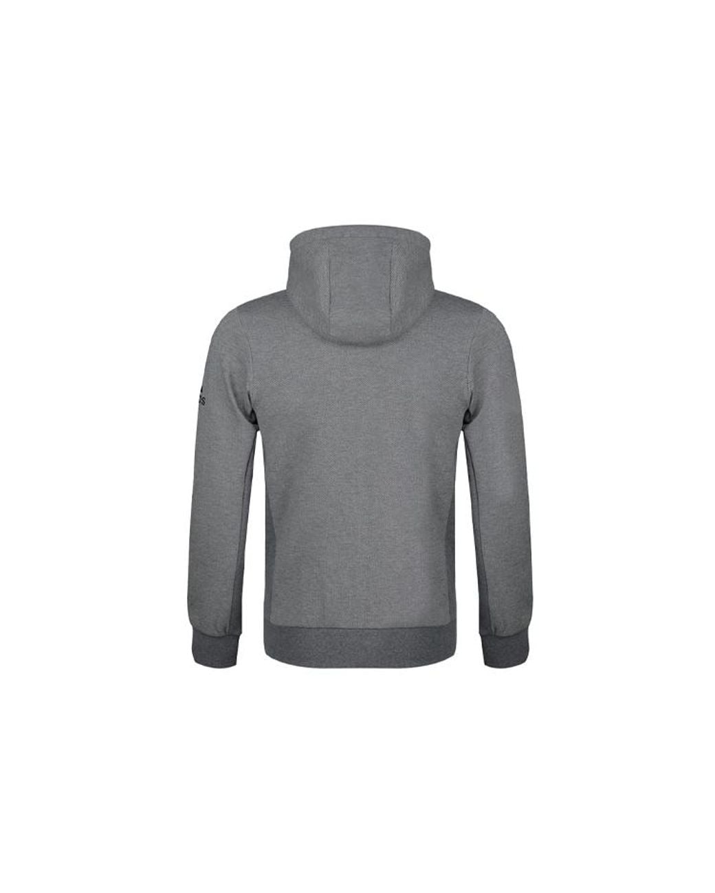 Adidas Gray Htt Double Knit Hooded Jacket for men