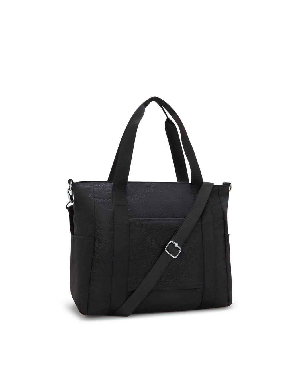 Kipling Black Tote Jayla Python Embossed Large 60% Polyamide, 40% Recycled Polyamide
