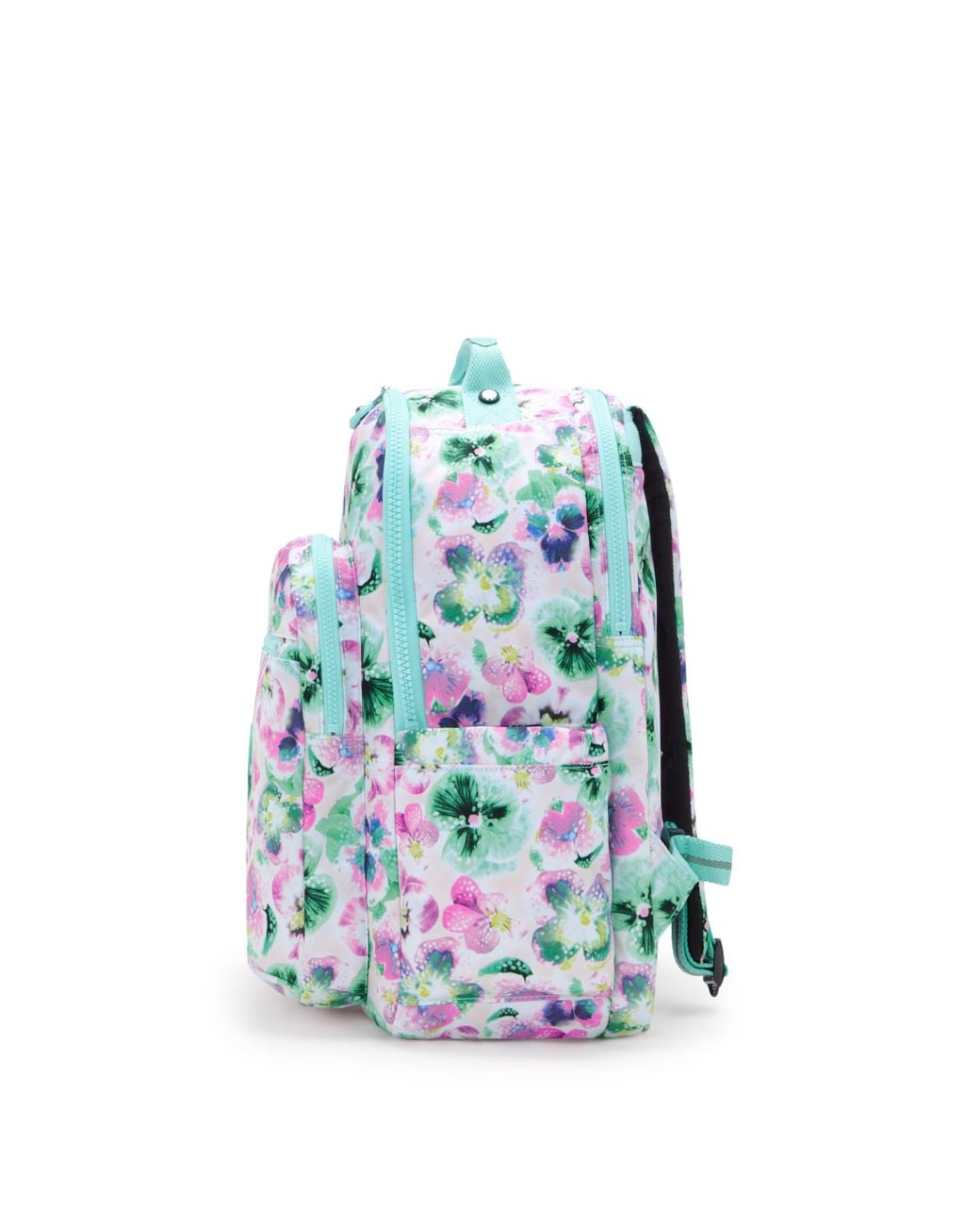 Kipling Blue Backpack Seoul College Flower Field Large