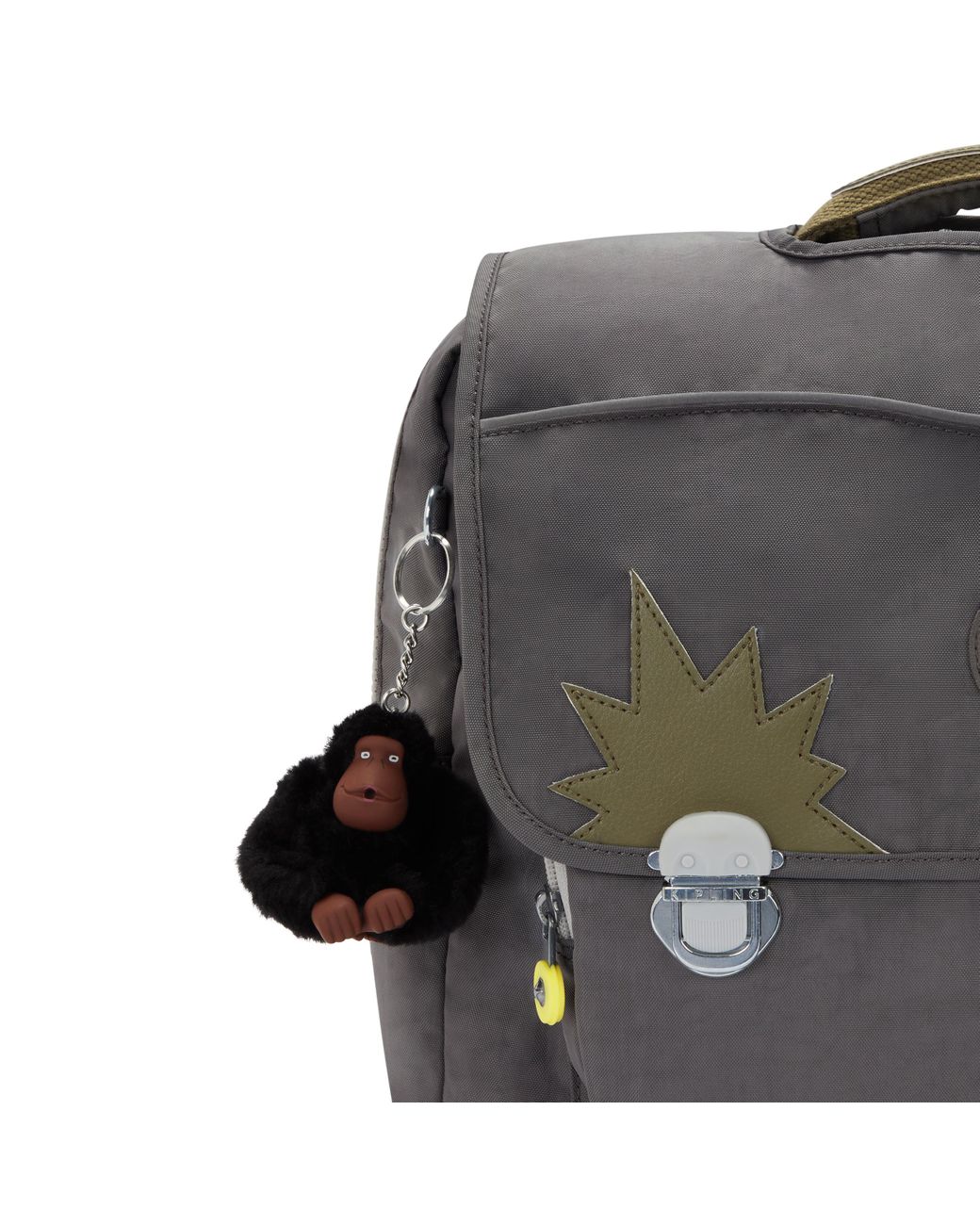 Kipling Gray Backpack Iniko Back To Medium 56% Recycled Polyamide, 44% Polyamide