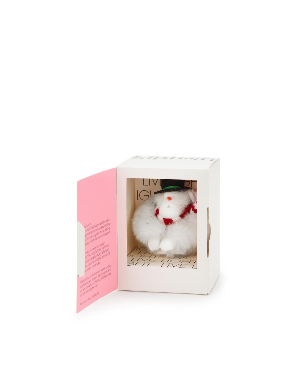 Kipling White Monkey/keyhanger Snowman Monkey Snowman Small