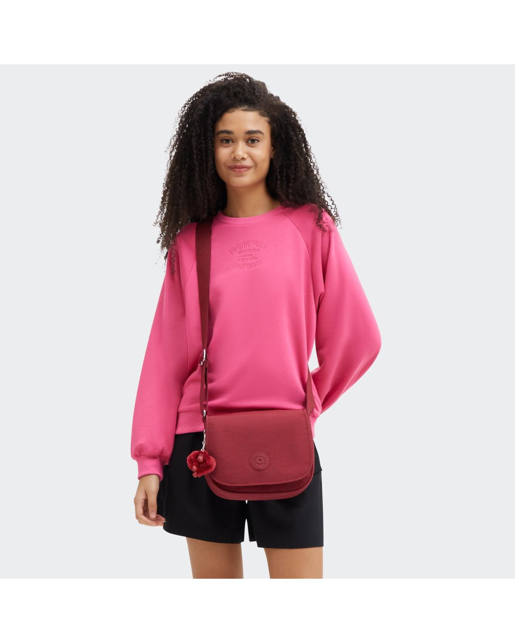 Kipling Red Crossbody Bag Loreen M Funky Medium