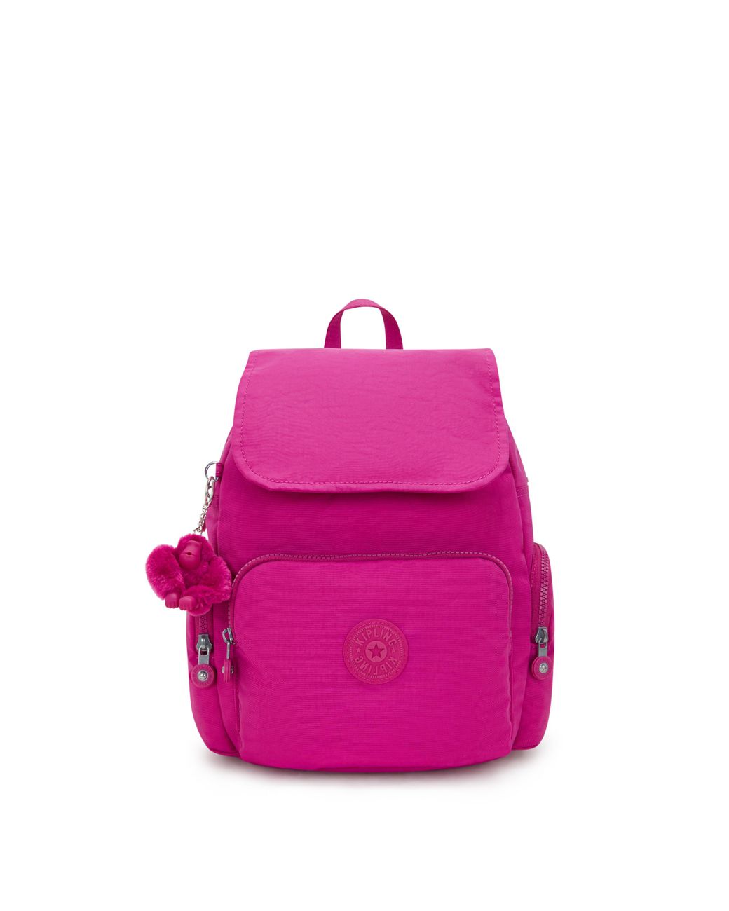 Kipling Pink Backpack City Zip S Pearl Jacquard Small
