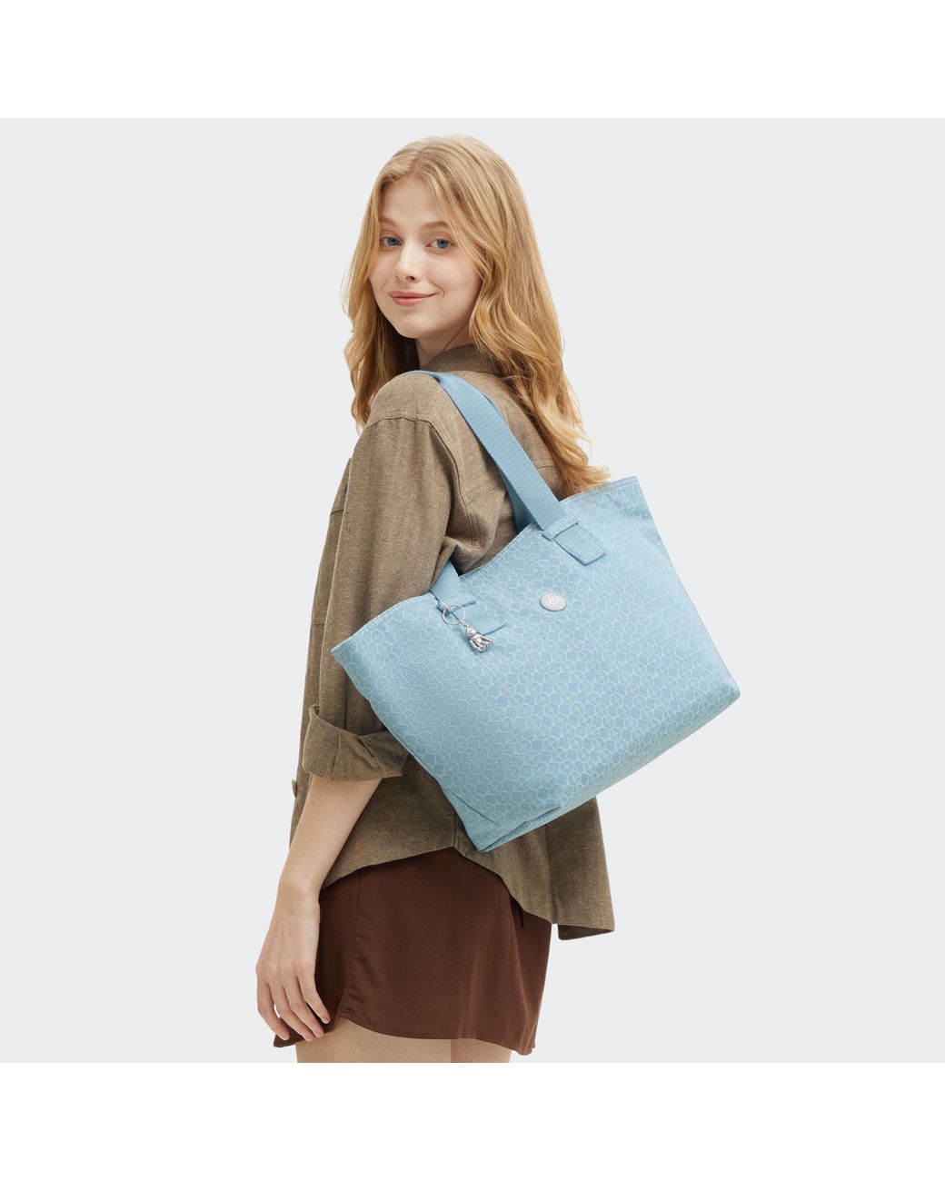 Kipling Blue Tote Raaja Signature Denim Large