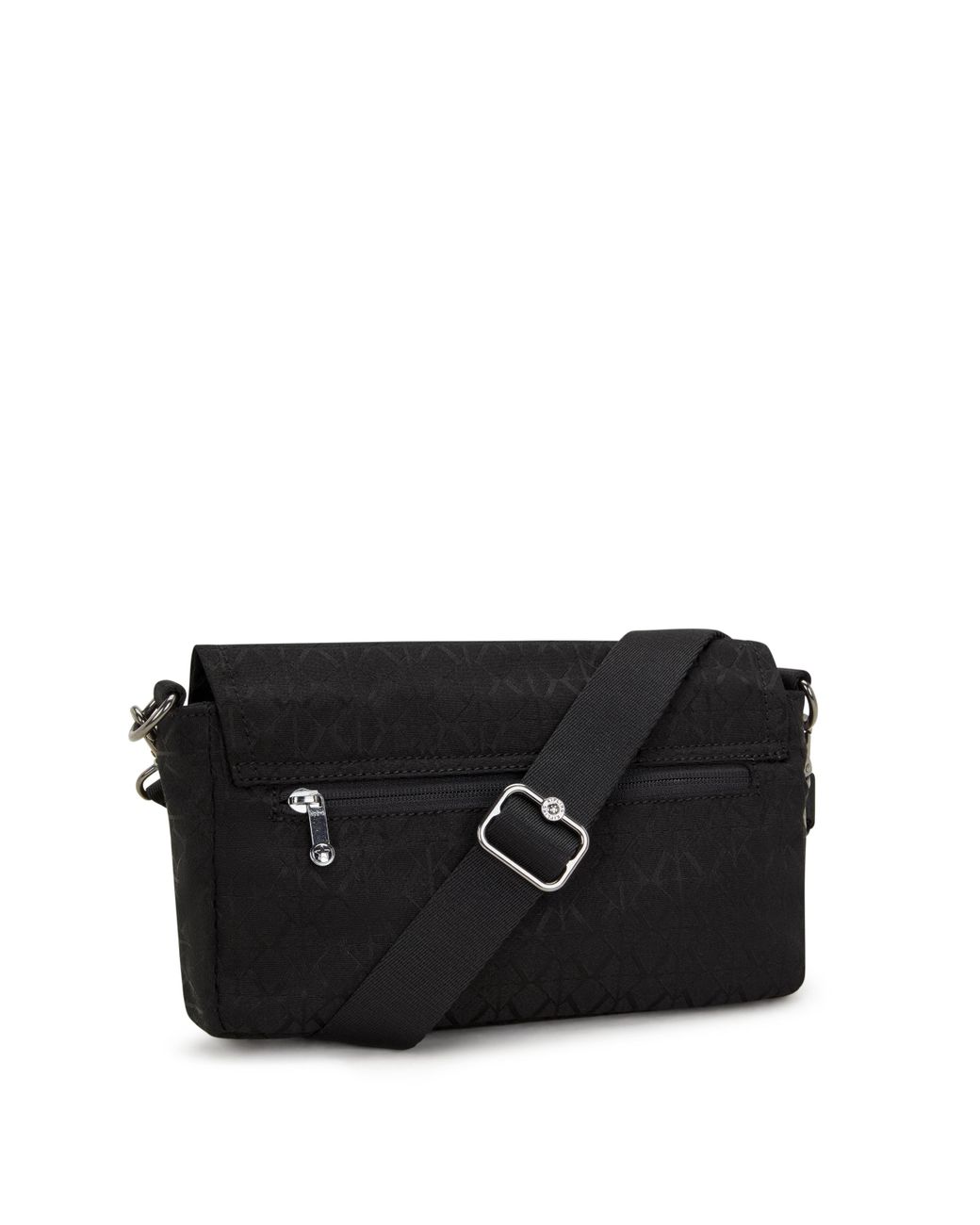 Kipling Black Shoulder Bag Aras Up Sign Jacquard Small