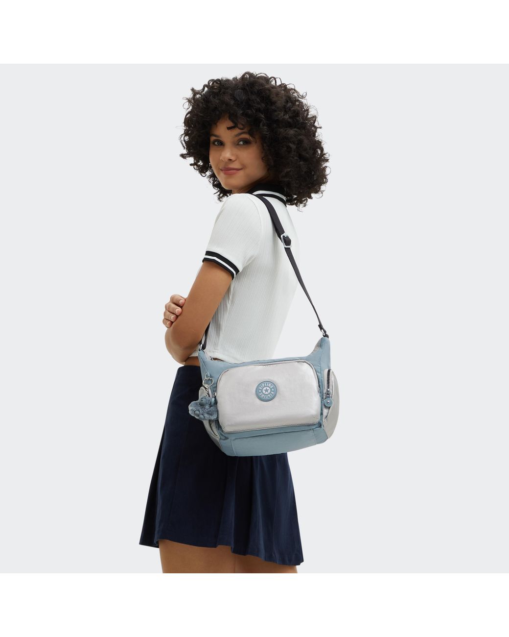 Kipling Gray Crossbody Bag Gabb S Pink Shine Bl Medium