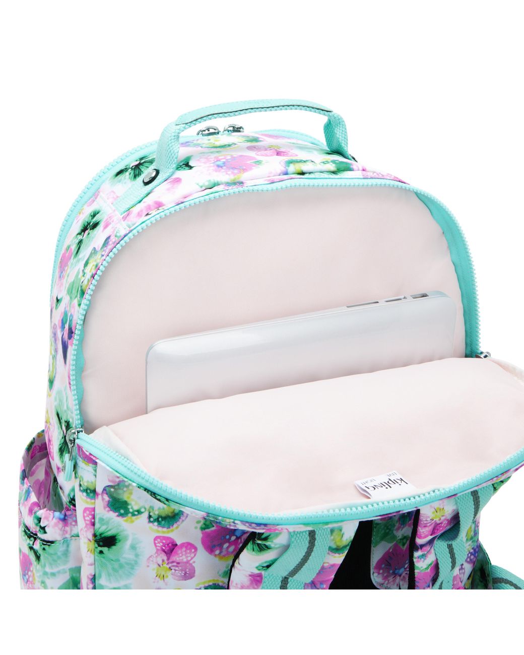 Kipling Blue Backpack Seoul College Flower Field Large
