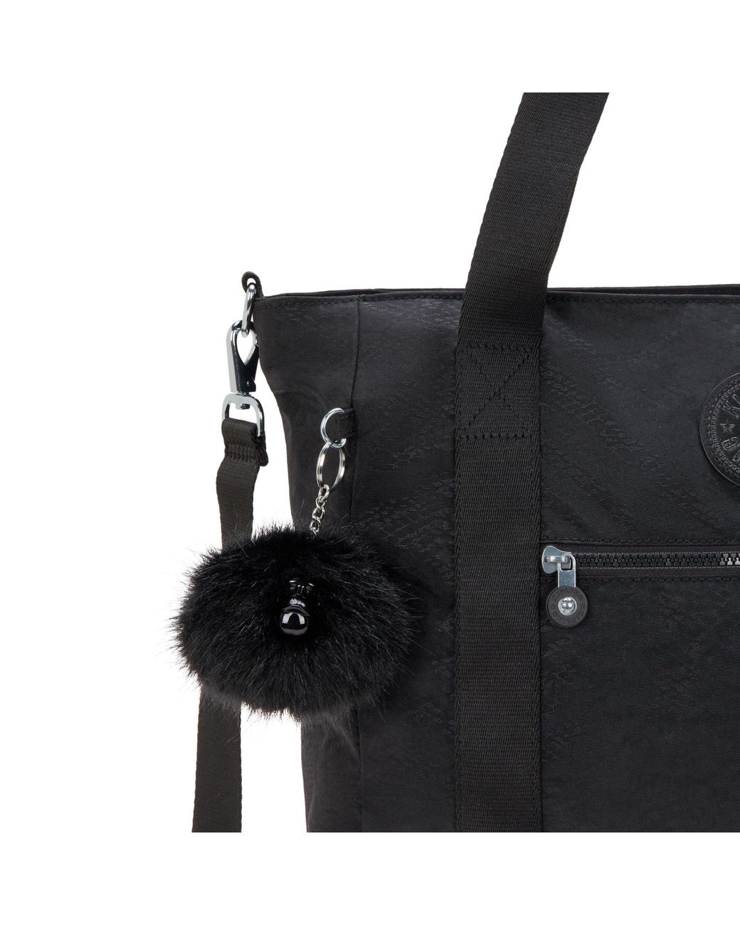 Kipling Black Tote Jayla Python Embossed Large 60% Polyamide, 40% Recycled Polyamide