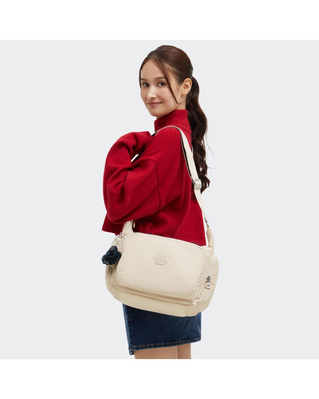 Kipling White Crossbody Bag Gabb Pearl Large