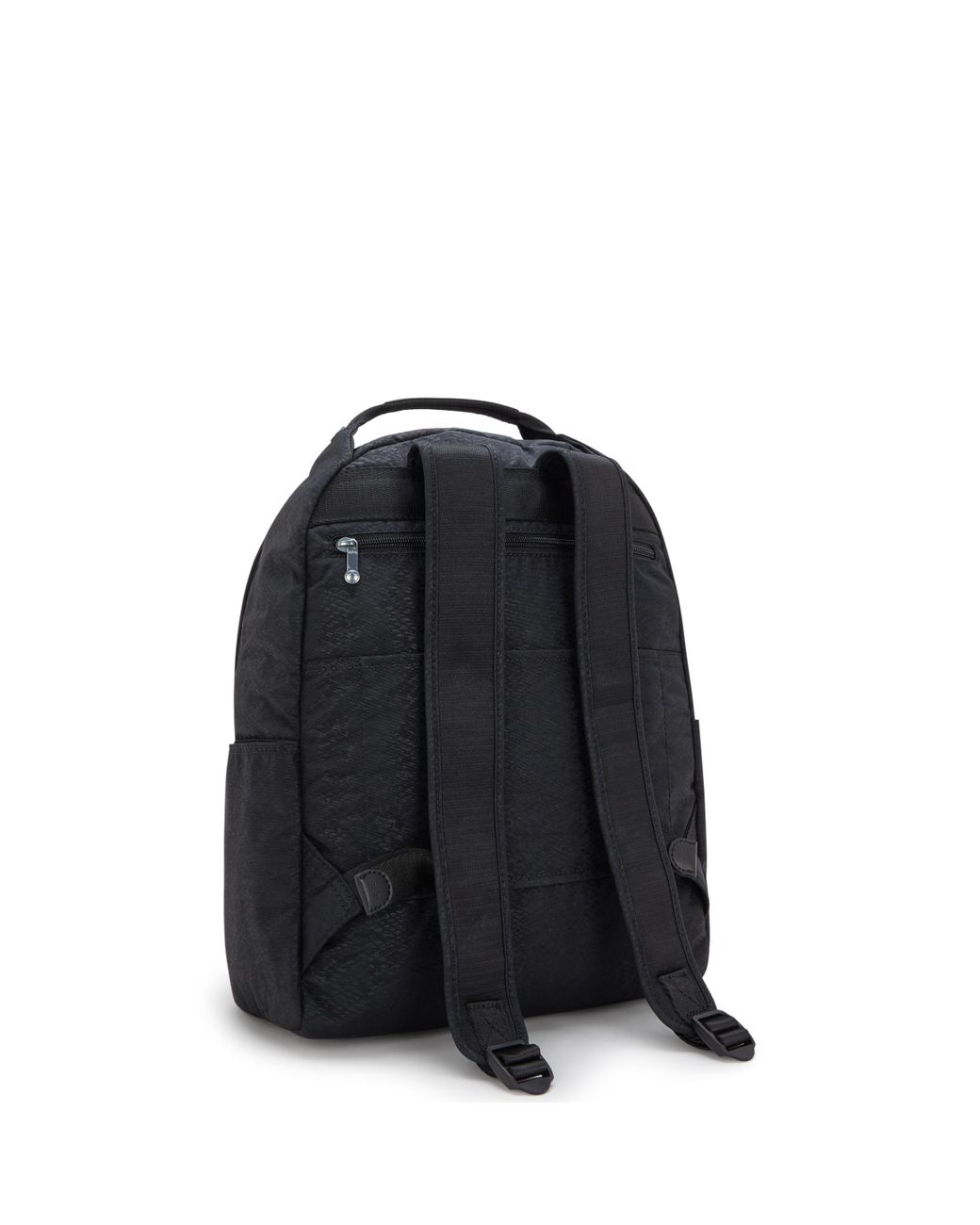 Kipling Black Backpack Micah Python Embossed Medium 60% Polyamide, 40% Recycled Polyamide