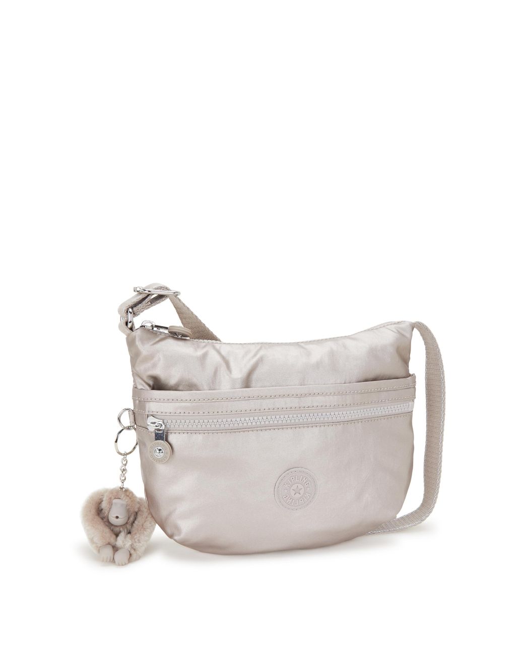 Kipling Gray Crossbody Bag Arto S Metallic Glow Gold Small