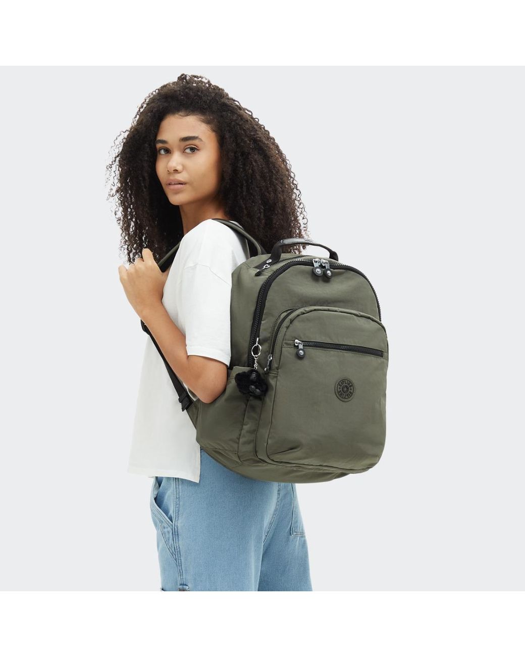Kipling Backpack Seoul Green Moss Large