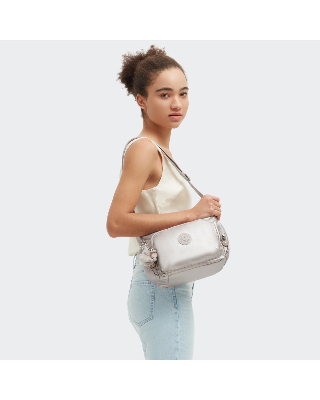 Kipling Gray Crossbody Bag Gabb S Metallic Glow Medium